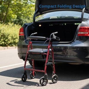 Andador Durável para Idosos com Assento Confortável e Freios Manuais de Fácil Uso, Ideal para Mobilidade e Independência Aprimoradas - Product Image 2