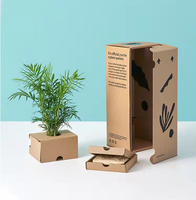 Boîte d'emballage pour plantes en carton ondulé personnalisée et écologique, carton d'expédition pour plantes en pot et bouquets de fleurs