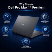 Portátil Empresarial Premium Dell Pro Max 14 de 14 Pulgadas, Intel Core de Alto Rendimiento, Computadora Portátil Profesional con Windows 11