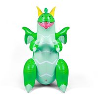 Intéressant Dessin Animé Vert En Plein Air Jouets Pour Enfants Respectueux De L'environnement PVC Doux Gonflable Dragon De Feu