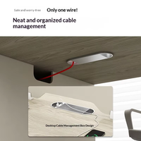 Ensemble bureau et chaise de bureau moderne en PVC avec verrouillage et rangement pour usage commercial
