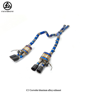 Escape de Titanio CSZ para Chevrolet <span class=keywords><strong>Corvette</strong></span> <span class=keywords><strong>C7</strong></span> Stingray/Z51/Z06/<span class=keywords><strong>ZR1</strong></span> 6.2L 2014-2019, Tubo en X, Silenciador con Válvulas, Escape Trasero, Puntas de Escape - Product Image 4
