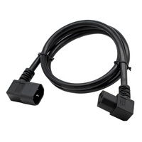 Norme européenne IEC Connecteur à angle droit C14/C13 Cordon d'alimentation 3*1mm Conducteur en cuivre industriel avec isolation en PVC