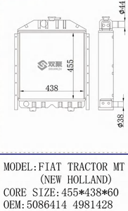 Nuovo serbatoio di <span class=keywords><strong>acqua</strong></span> del radiatore di rame di alta qualità per il trattore del <span class=keywords><strong>FIAT</strong></span> MT () numero di parte dell'OEM 5086414 - Product Image 6