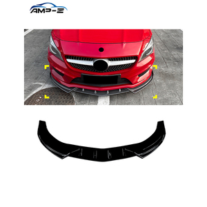 AMP-Z C117 Lèvre de pare-chocs avant noire brillante en ABS pour <span class=keywords><strong>Mercedes</strong></span> Benz Classe <span class=keywords><strong>CLA</strong></span> C117 Pré-lifting 2013-2015 CLA45 <span class=keywords><strong>AMG</strong></span> - Product Image 1