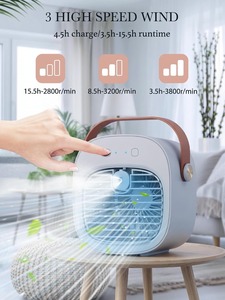 Enfriador de Aire Portátil Recargable por USB, Ventilador de Nebulización, Mini Enfriador Evaporativo de Escritorio - Product Image 3