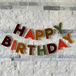 Guirlande en feutre Joyeux Anniversaire de haute qualité en gros d'usine - Bannière de drapeaux colorés pour la décoration de baby shower, de mariage et d'anniversaire - Product Image 5