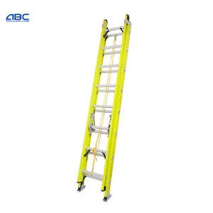 Thickened FRP Material 16 20 24 28 32 40 ft Type IA Fiberglass Extension Ladder With CSA certificate.