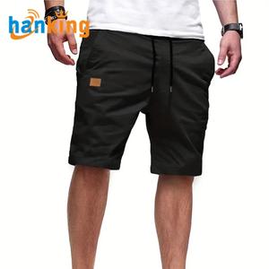 Ehanking <b>Men's</b> High Quality 5-point Solid <b>Knee</b> <b>Length</b> Sports <b>Shorts</b> Casual Running Summer Fashion Elastic Waist - Product Image 1