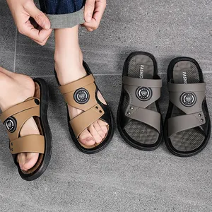 Best Selling Summer Men's Flip-Flops Breathable Outdoor Beach Shoes Slipper Low Price Arabian Flat Sandals For Men