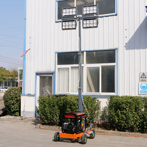 Tour d'éclairage portable avec générateur, pouvant être levée et abaissée manuellement de 5 mètres, équipée de 4 lampes LED - Product Image 5