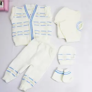 Briantex批发便宜婴儿毛衣礼品套装高品质定制新款出生婴儿毛衣针织毛衣婴儿