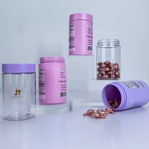 4oz Clear Plastic Food Jar Customize Color Plastic Containers Plastic Jars with Lids - Product Image 1