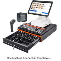 Terminal de point de vente de restaurant professionnel OEM tout en un seul écran tactile caisse enregistreuse avec imprimante thermique intégrée