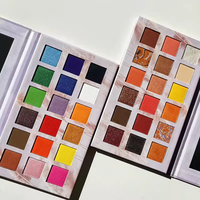Palette de fards à paupières mats vegan 18 couleurs avec miroir, format voyage, mini, imperméable, longue tenue, pour peaux foncées