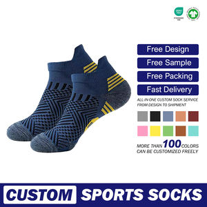 <span class=keywords><strong>Calcetines</strong></span> Deportivos Profesionales para Hombre, de Punto, con Rayas, de Poliéster, Gruesos, de Secado Rápido, Antideslizantes, con Diseño Reforzado en el Talón - Product Image 1