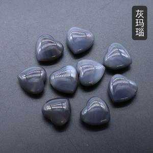 Assortiment de perles en forme de cœur en pierre à grand trou breloque européenne en forme de cœur pour la fabrication de bijoux 25mm trou horizontal de 3mm - Product Image 6