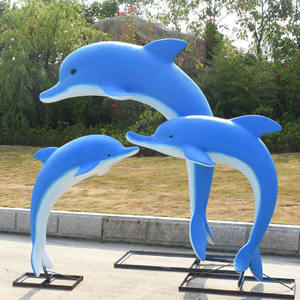 Sculpture de <span class=keywords><strong>dauphin</strong></span> de méduse en fibre de verre, résine de vie Marine, animaux de mer, accessoires pour décoration de fête - Product Image 2