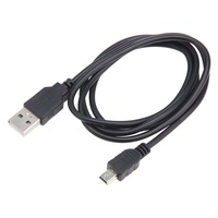 Câble de chargeur USB A mâle noir de 1m vers mini 5 broches B pour contrôleur PS3