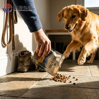 Sac pour aliments pour animaux de compagnie à fond plat brillant avec graphismes personnalisés, pochette en BOPET laminé pour aliments pour chiens et chats