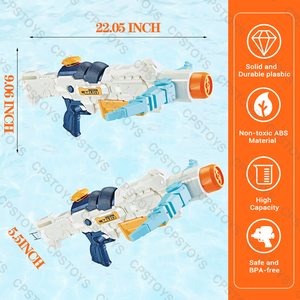 Summer Soaker Water Squirt Guns Nueva ballesta Pulverizador giratorio conmutable Pistola de agua 6 Boquilla de rotación Juego de disparos - Product Image 3