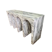 Newstar Console de table d'entrée en pierre d'alto Calacatta en marbre personnalisé au design moderne et simple