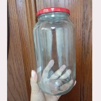 Family Size Round Glass Jam Jars with 62 MM Metal Lug Lid
