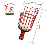 Panier télescopique en acier pour cueilleur de fruits pour verger avec poignée réglable en aluminium