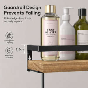 Set di 2 Mensole Marrone Chiaro, Mensole Galleggianti, Scaffali da Parete per Soggiorno/<span class=keywords><strong>Cucina</strong></span>/Camera da Letto, Portasciugamani da Bagno - Product Image 4