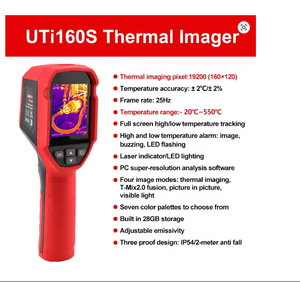 กล้องถ่ายภาพความร้อนอินฟราเรด Uni-t UTi160S/ UTi120s สำหรับวัดอุณหภูมิ ความละเอียด 160x120 - Product Image 2