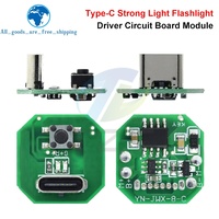 1/5PCS Carte d'entraînement de lampe de poche DIY Circuit imprimé Type-c Port de charge Module de charge et de décharge pour 10W Watt