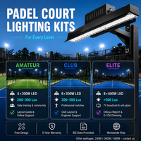 Kit de Iluminación LED para Pistas de Pádel Panorámicas con Control Inteligente, Bajo Deslumbramiento, Sin Parpadeo, Iluminación para Estadios Deportivos