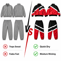 Conjunto Deportivo ZHILIAN Coolmax para Hombre, 2 Piezas, Chaqueta con Cierre de Secado Rápido y Pantalones Jogger, Venta al Por Mayor, OEM, ODM, Marca Privada