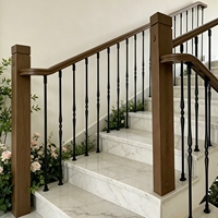 Balustres carrés en fer forgé LD-Metal, simples ou doubles, pour la décoration intérieure des rampes d'escalier
