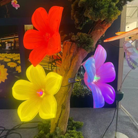 Lampe de décoration de jardin extérieure étanche, imitant une fleur de tilleul lumineuse, pour éclairage de chemin et arrangement floral