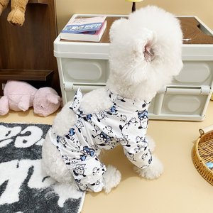 Pet Dog Dustproof Walking Pants Cute Animal Pattern Polyester Small Leg Protectors For Bichon Frise Teddy Dogs - Product Image 1