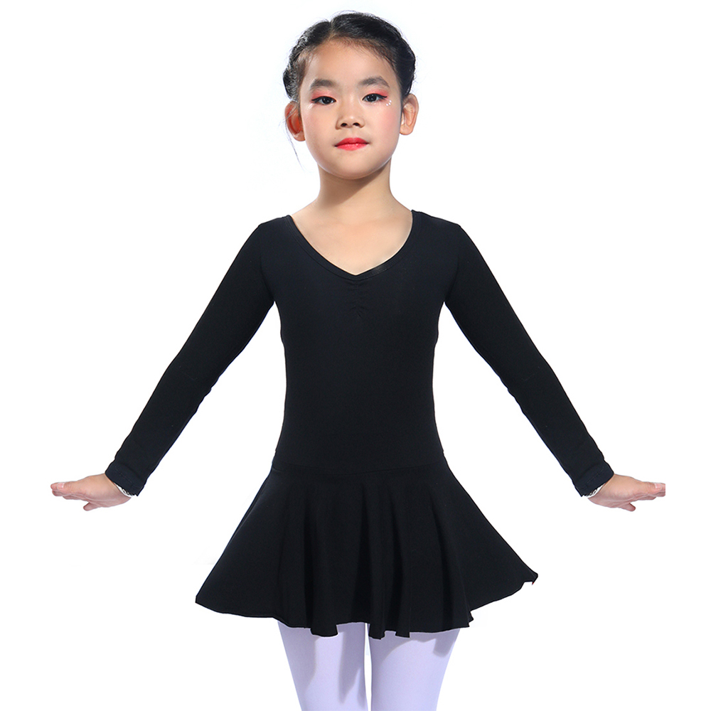 Custom Design Fall Long Sleeve Gymnastics Toddler Black Girl Dance Ballet Leotards For Girl