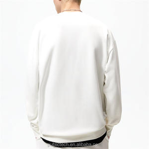 OEM personnalisé 86% coton 14% polyester sweat-shirt décontracté surdimensionné avec zips contrastés sweat-shirt pour hommes - Product Image 3