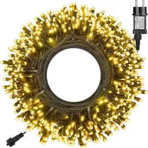 Weihnachten Outdoor Garten und Party Dekoration LED Lichterkette Lichter mit Sockel Timer und Speicher funktion