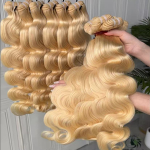 Boutique Quality 613 Blonde Body Wave Human Hair Bundles Single Donor Raw Virgin Hair Wholesale - Product Image 2