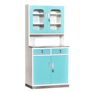 Gabinete de Hospital de Acero Inoxidable con 2 Puertas y Cerradura con Llave, Almacenamiento Médico Resistente para Clínica y Habitación de Hospital - Product Image 5