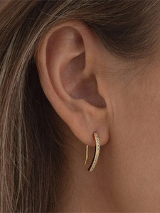 Classic Hoop Earring 925 Sterling Silver Daily Wear Fashion Jewelry for Women - Product Image 2