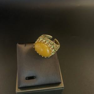 KAMMY Bagues Ajustables Tendance Nouveau Design 2026 en Laiton Plaqué Or 18 carats avec Pierres Naturelles Émeraude Rouge Jaune, Bijoux Fins et Gemmes - Product Image 4