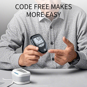 자동 종료 기능 LED 디스플레이 <span class=keywords><strong>5</strong></span>초 빠른 측정 코드 없는 미세 혈액 채취 가정용 혈당 측정기 - Product Image 4