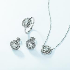 Joyería de Diamantes de Moissanita GRA a Precio de Mayoreo, Hipoalergénica, Plata 925, Aretes de <span class=keywords><strong>Halo</strong></span> Redondos, Joyería <span class=keywords><strong>Destiny</strong></span> - Product Image 5