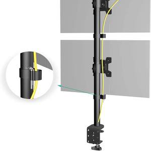 <span class=keywords><strong>Monitor</strong></span> meja gunung, <span class=keywords><strong>Dual</strong></span> dapat disesuaikan penjepit C dasar Grommet 360 derajat putar kelas tinggi aluminium baja untuk 10 27 "stok Studio - Product Image 4