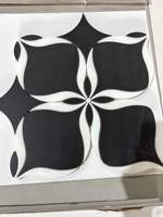 Mosaïque de marbre Waterjet de luxe à irrégularités, pour crédence, murs et sols de salon et de salle de bain