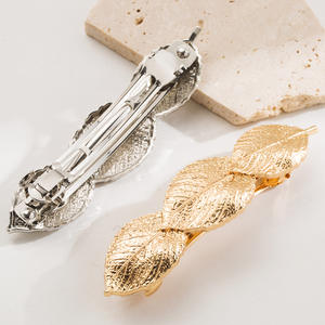 Clip a molla in metallo di moda coreana semplice foglia d'amore guscio decorativo per la ragazza - Product Image 6