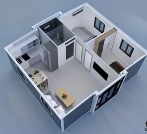 Casa Móvil Prefabricada, Expandible, Transpirable, de Panel Sándwich, Diseño Moderno, Plegable, Tipo Contenedor, Oficina Modular - Product Image 3