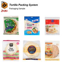 Ligne d'emballage de tortilla entièrement automatique pour 10 20 pièces Machine d'emballage de sacs de tortilla de maïs Taco Burrito Tortilla Machine d'emballage